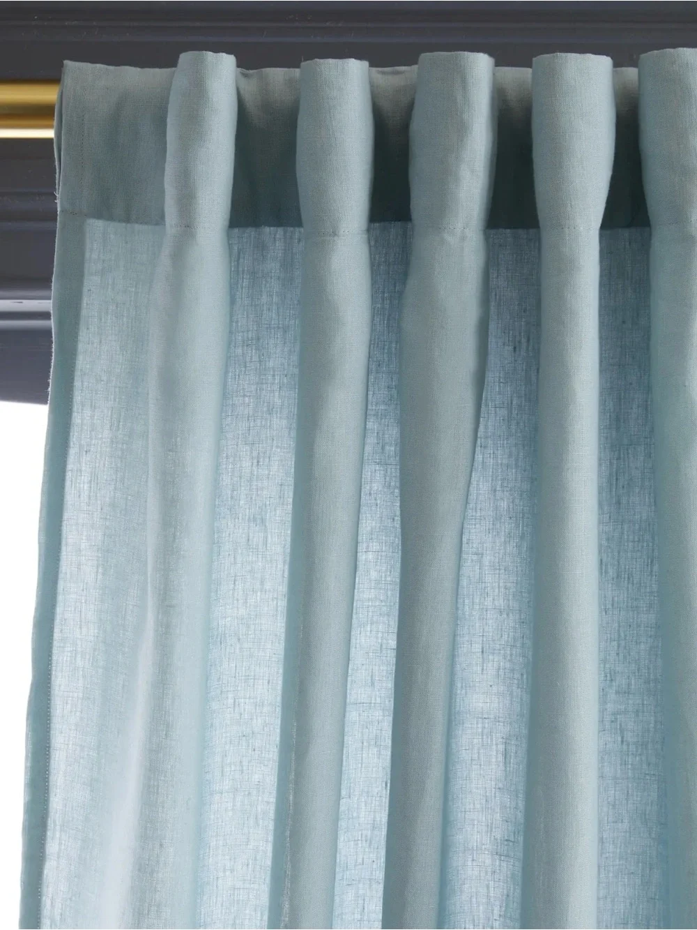 NWOT Light Blue Linen 48x96 Curtain Panel - Retail $134 per panel - 3 available